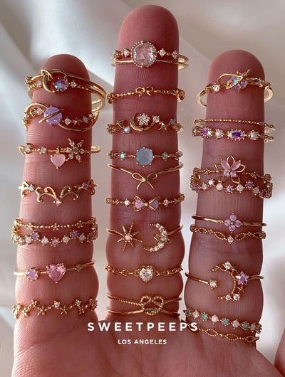 Ribbon Blue Gem Ring