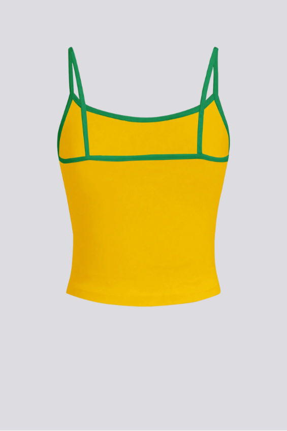 Top de camisola gráfico com letras do Brasil Y2K