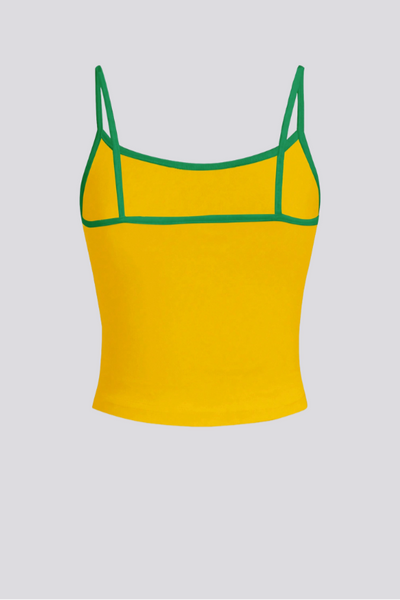 Top de camisola gráfico com letras do Brasil Y2K