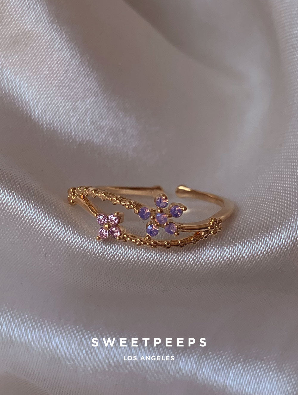 Cressida Twin Flowers Ring