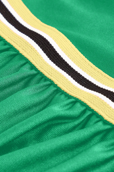 Top Verão Esportivo Com Padrão De Letras Contraste De Cores Plissado Com Gola Halter