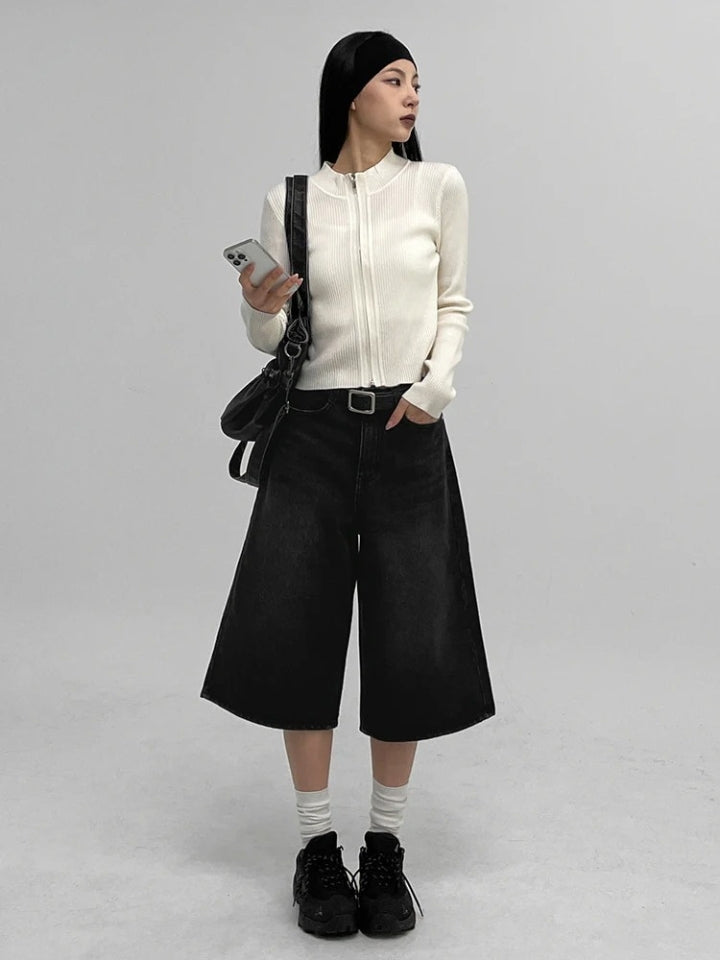 Bermuda Jeans Jorts Preto Enduro