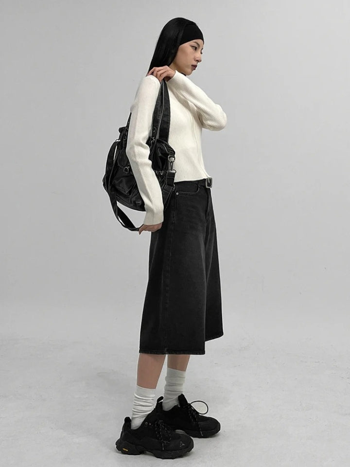 Bermuda Jeans Jorts Preto Enduro