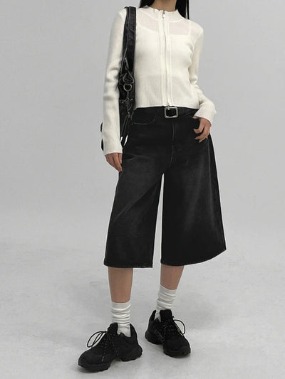 Bermuda Jeans Jorts Preto Enduro