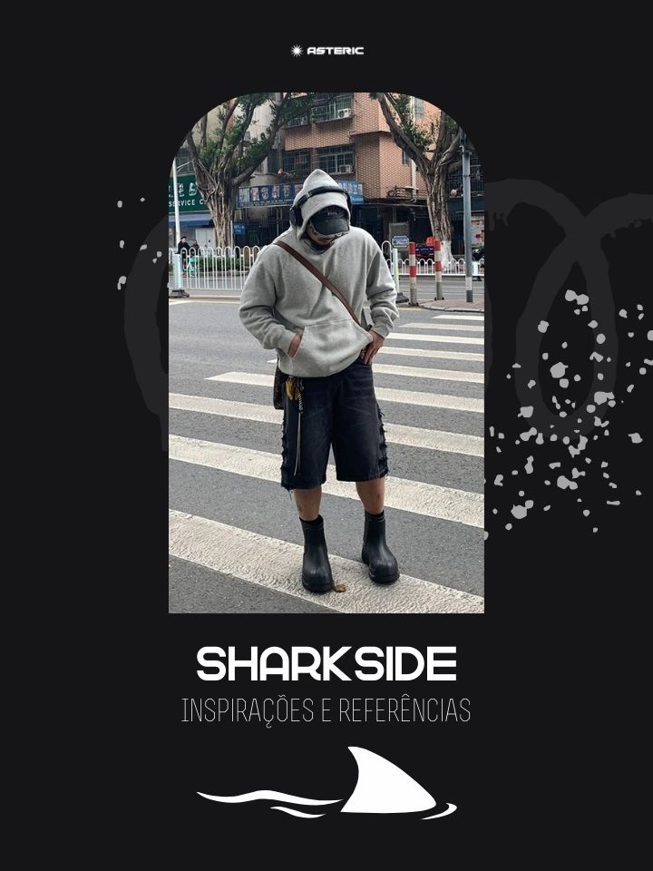 Bermuda Jeans Jorts Preto SharkSide