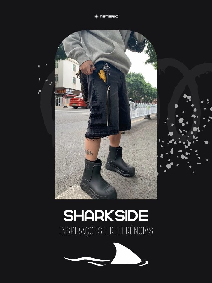 Bermuda Jeans Jorts Preto SharkSide