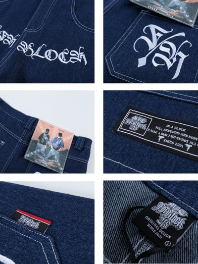 Bermuda Jeans Jorts com Bolsos Hope