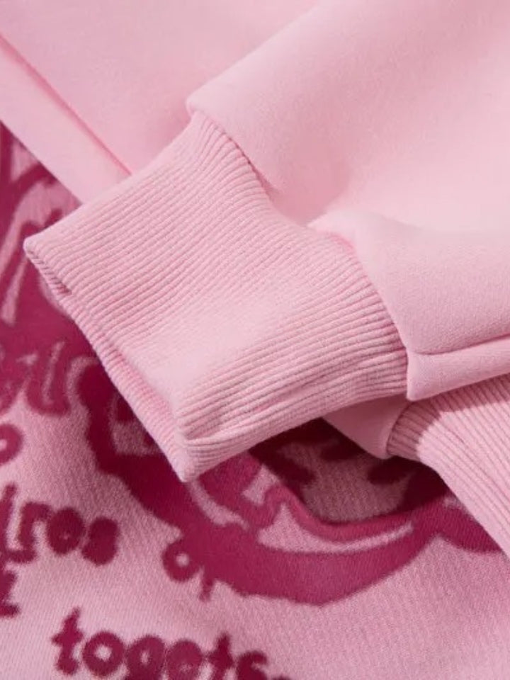 Blusa Moletom com Capuz 'Cartoon Print'