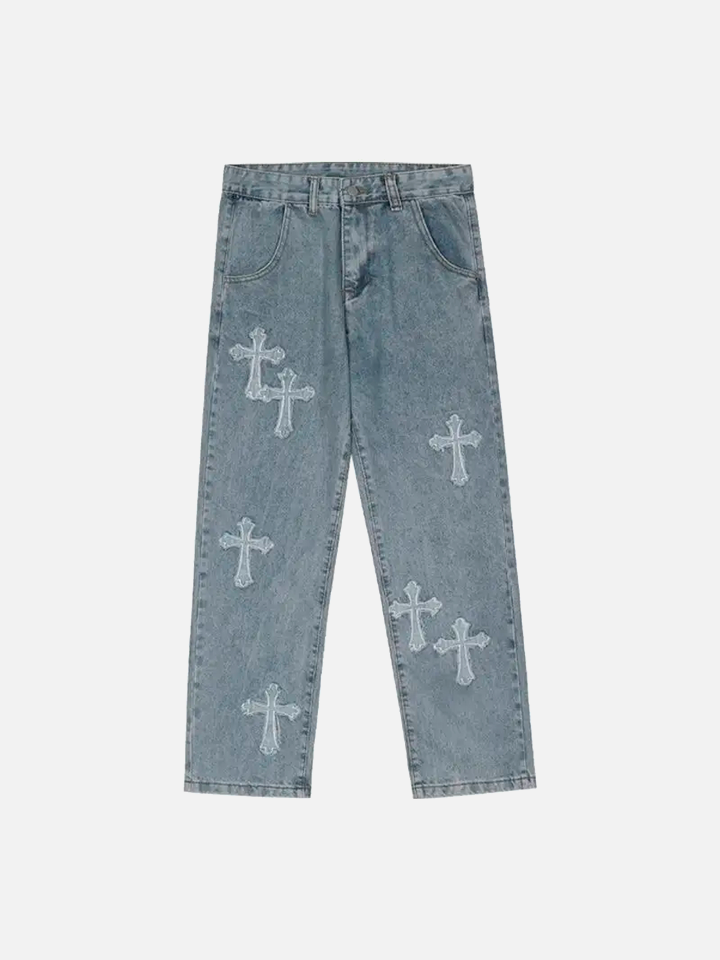 Calça Masculina Jeans Reta Azul 'Cross'