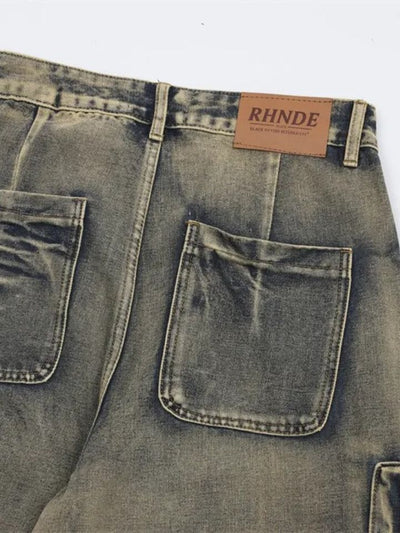 Calça Baggy Jeans Masculina Multi Bolsos