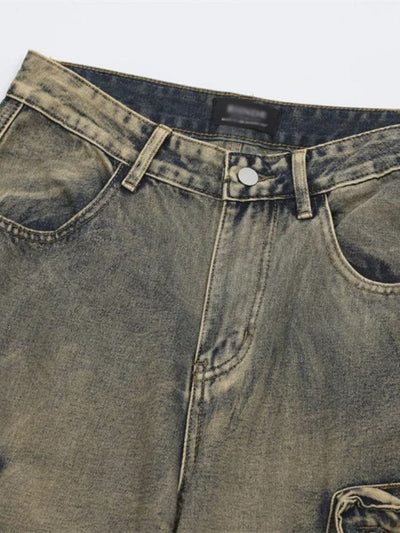 Calça Baggy Jeans Masculina Multi Bolsos