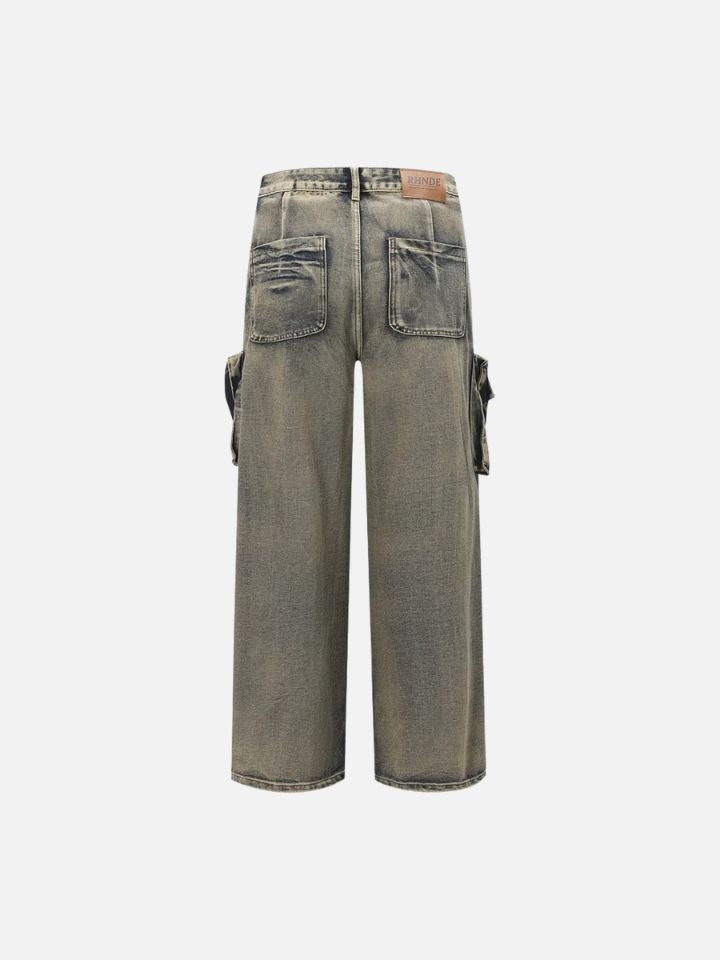 Calça Baggy Jeans Masculina Multi Bolsos