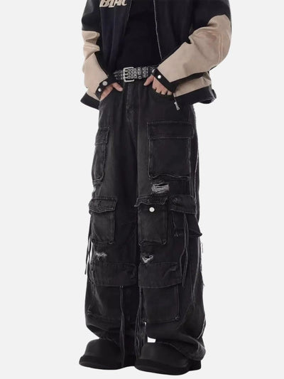 Calça Jeans Baggy Rasgada 'Pockets'