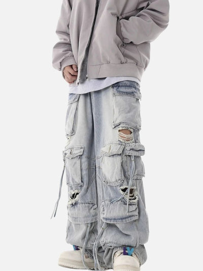Calça Jeans Baggy Rasgada 'Pockets'
