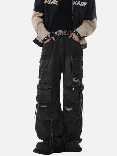 Calça Jeans Baggy Rasgada 'Pockets'