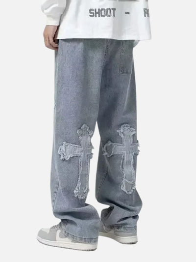 Calça Masculina Jeans Reta Azul 'Cross'