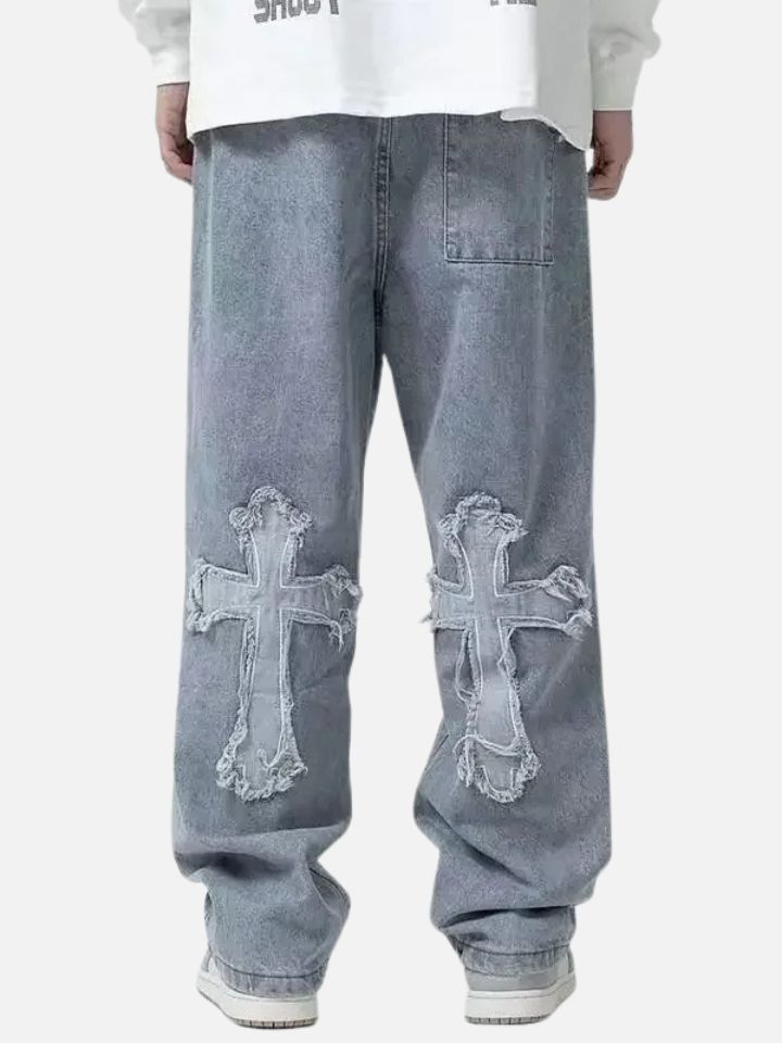 Calça Masculina Jeans Reta Azul 'Cross'