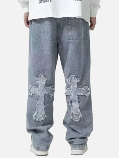 Calça Masculina Jeans Reta Azul 'Cross'