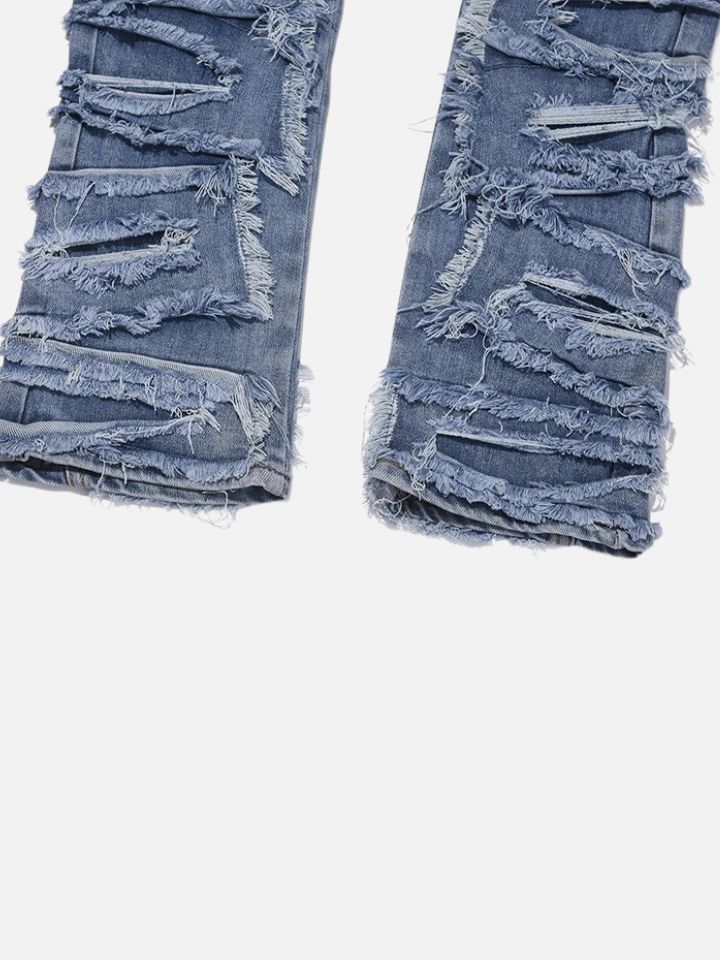 Calça Reta Jeans Rasgada Urban Pulse