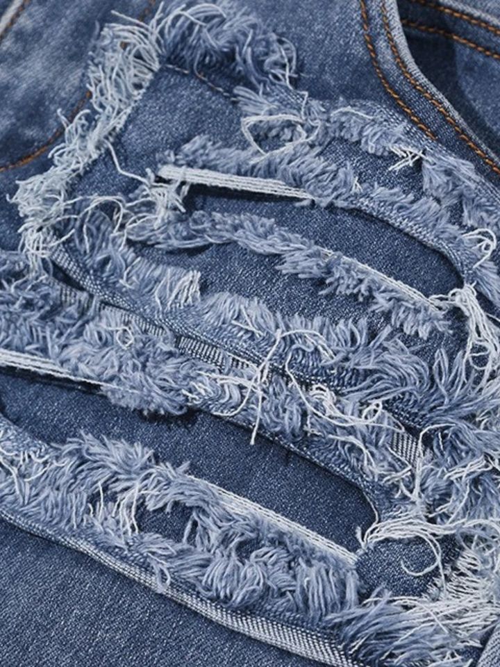 Calça Reta Jeans Rasgada Urban Pulse