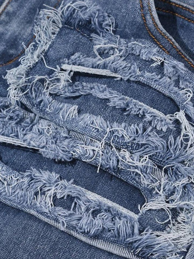 Calça Reta Jeans Rasgada Urban Pulse