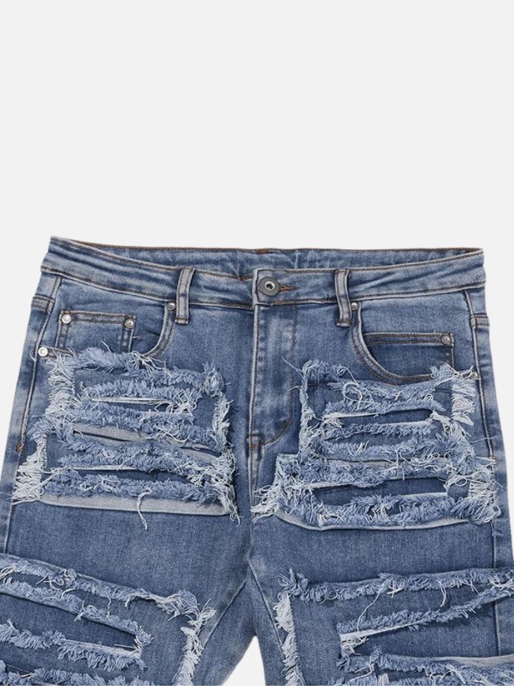 Calça Reta Jeans Rasgada Urban Pulse