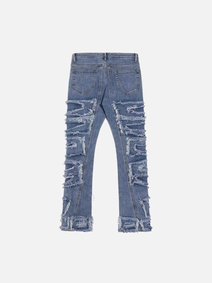 Calça Reta Jeans Rasgada Urban Pulse