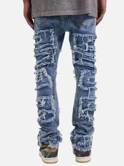 Calça Reta Jeans Rasgada Urban Pulse