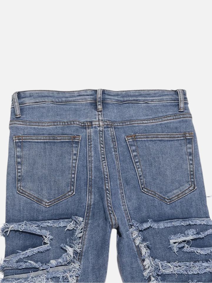 Calça Reta Jeans Rasgada Urban Pulse