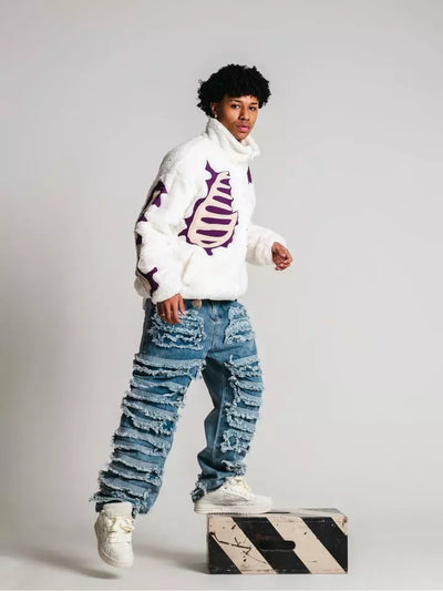 Calça Reta Jeans Rasgada Urban Pulse