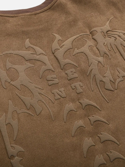 Camiseta Oversized em Suede 'Fallen'