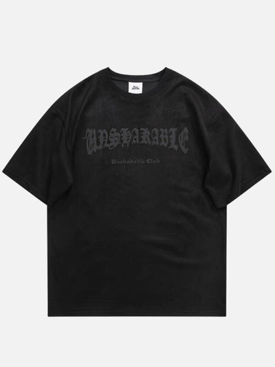 Camiseta Oversized em Suede 'Fallen'