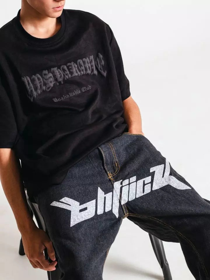 Camiseta Oversized em Suede 'Fallen'