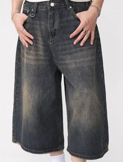 Bermuda Jeans Jorts com Bolsos Tekinine