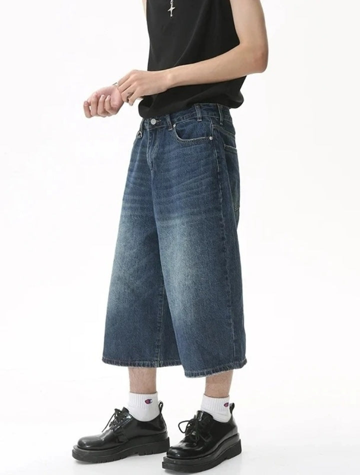 Bermuda Jeans Jorts com Bolsos Tekinine