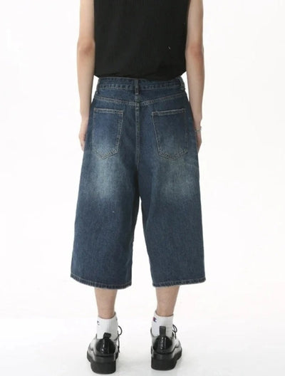 Bermuda Jeans Jorts com Bolsos Tekinine