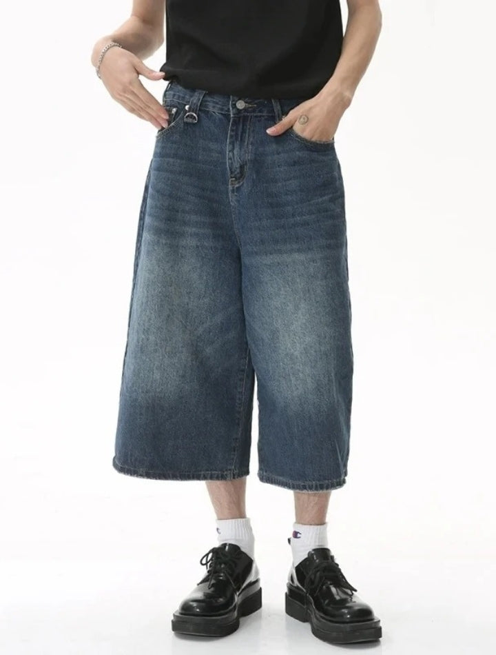 Bermuda Jeans Jorts com Bolsos Tekinine