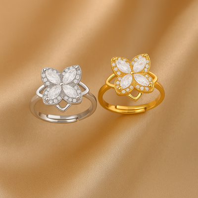 Anel TREVO quatro folhas (COMPRE 1 E LEVE BRINDE)